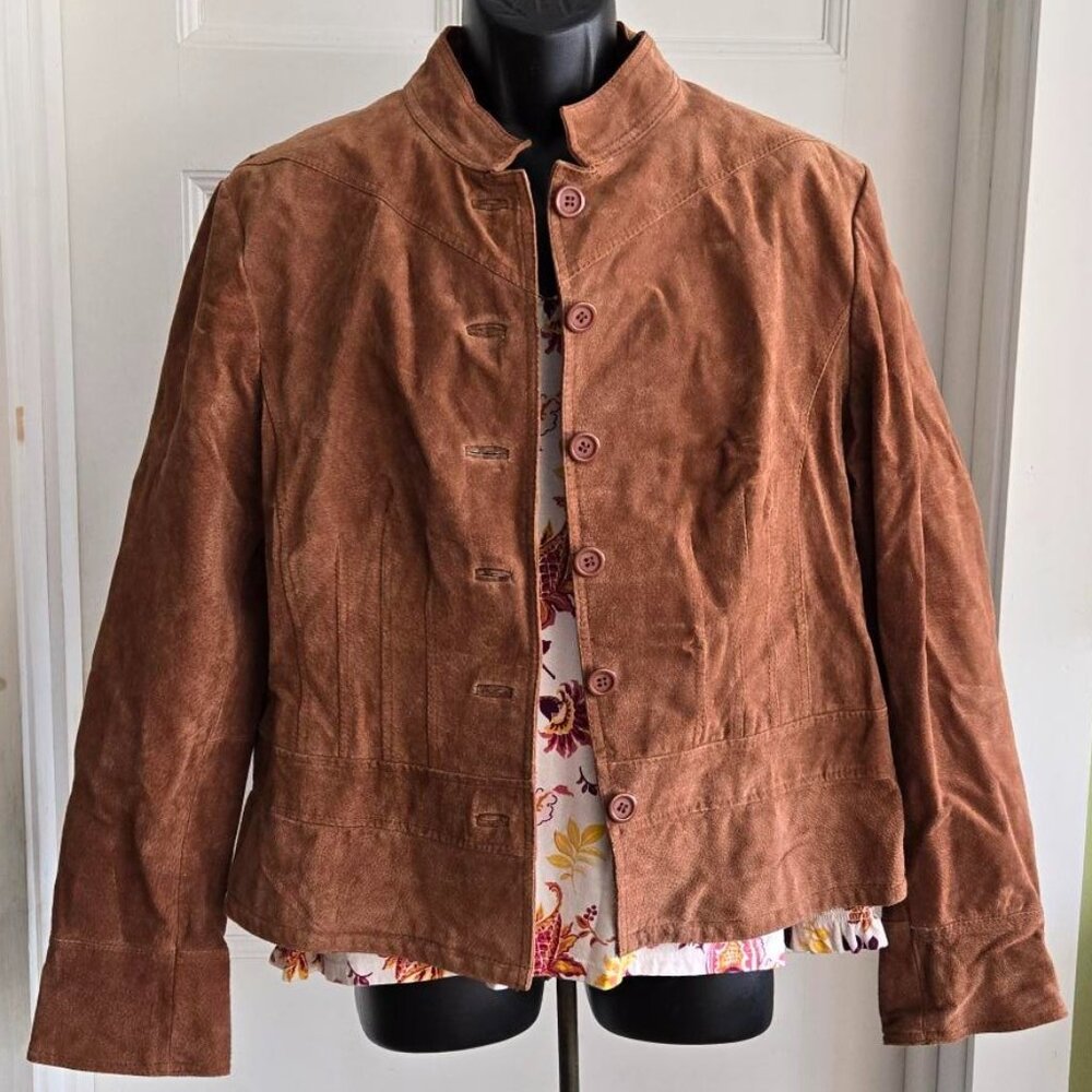 Vintage Chadwick Leather Button up Lined Boho Western Size XL Jacket